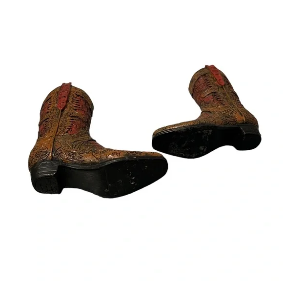 Small Western Cowboy Boot Figurines - Picture 4 of 4